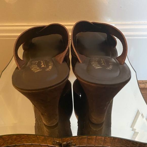 Kork Ease Brown Wedge Sandal Size 7 - Picture 4 of 6